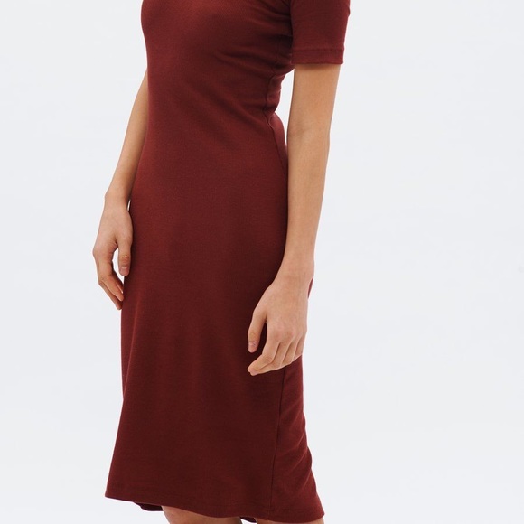 Elegant Burgundy Dress - Picture 2 of 7